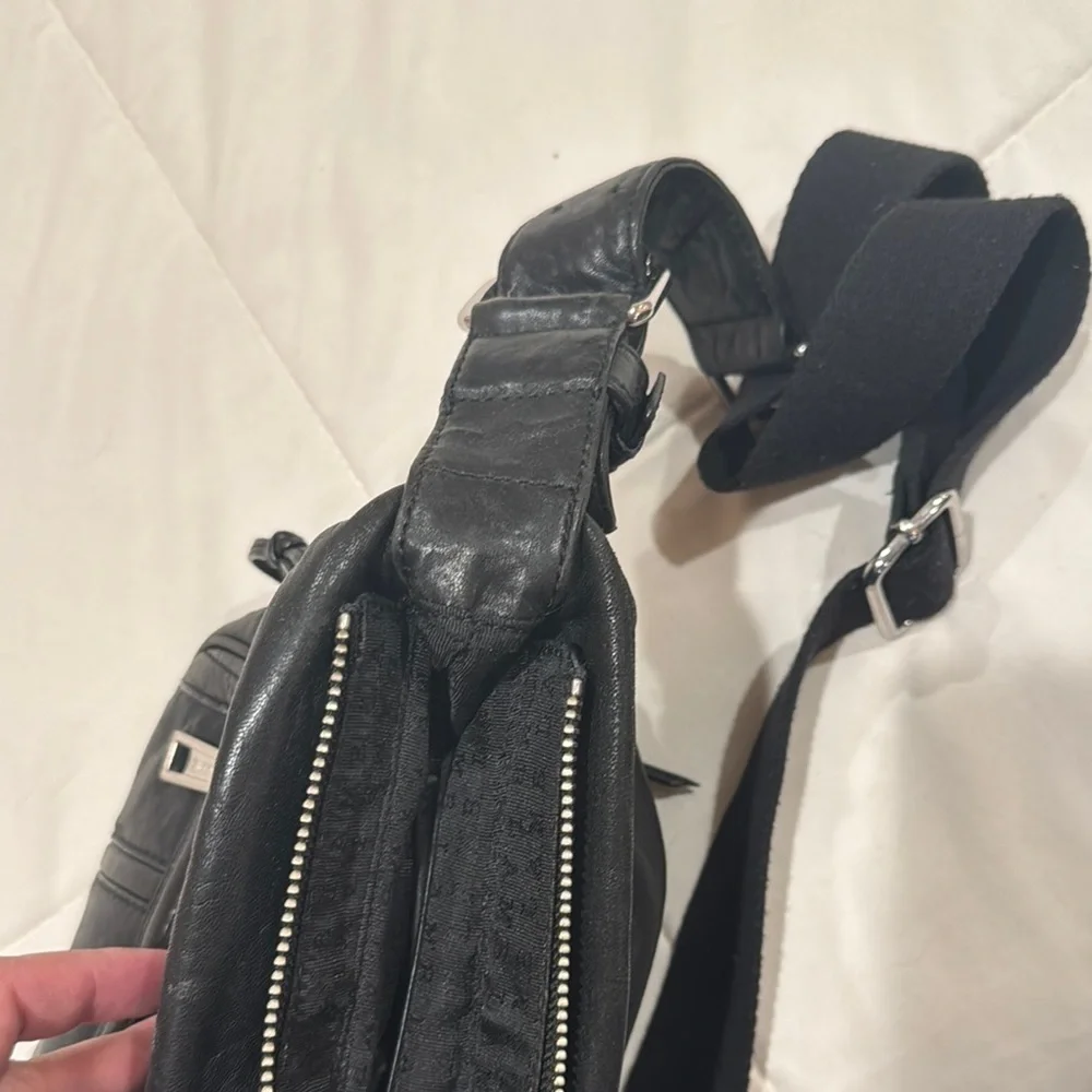 L.A.M.B. Black‎ Leather Crossbody Bag
